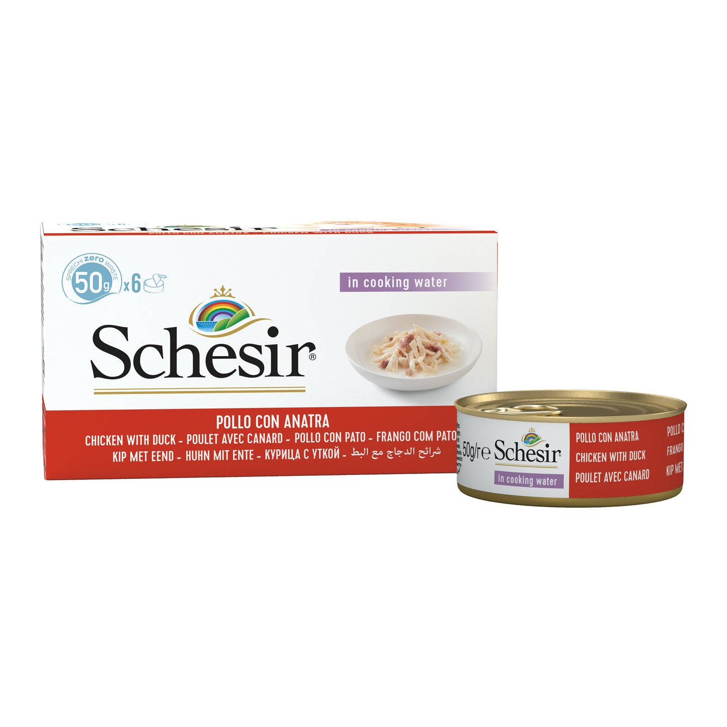 Multi-pack Schesir 6x50g | POULET ET CANARD | CHAT