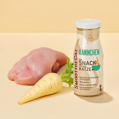 Smoothie au Lapin, snack naturel pour chat, sans sucre