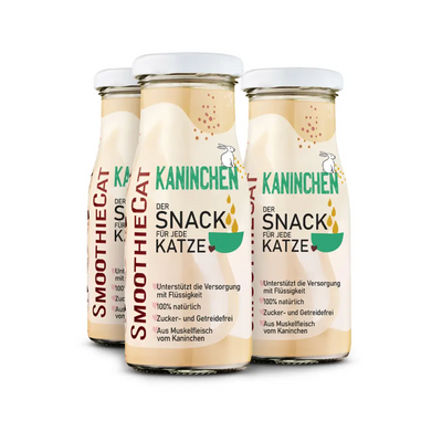 Smoothie au Lapin, snack naturel pour chat, sans sucre