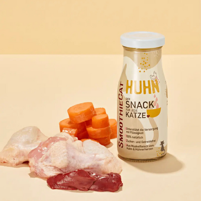 Smoothie pour chat, poulet, collation naturelle pour chats, sans sucre