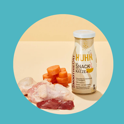 Smoothie pour chat, poulet, collation naturelle pour chats, sans sucre