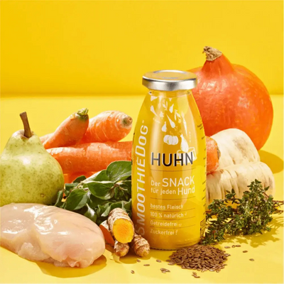 Smoothie pour chien - Poulet, collation naturelle pour chiens, sans sucre