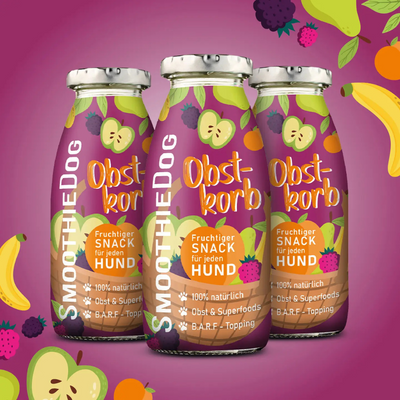 Smoothie pour chien - Panier de fruits Snack naturel pour chien, sans sucre
