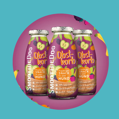 Smoothie pour chien - Panier de fruits Snack naturel pour chien, sans sucre