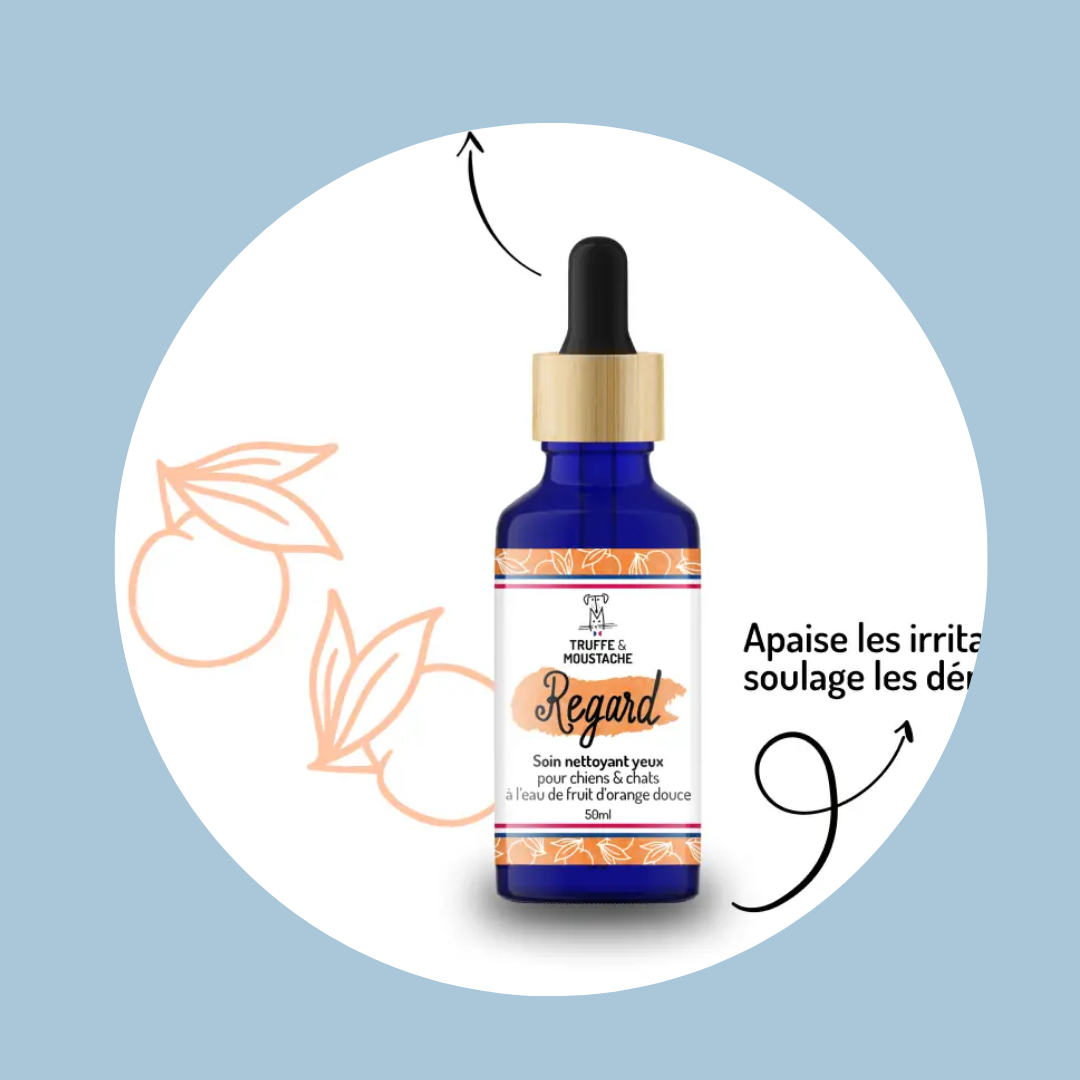 Soin nettoyant yeux chien & chat “Regard” 98,5 % d’origine naturelle