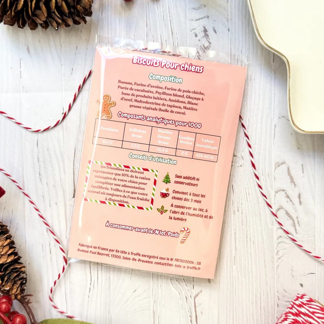 Sachet de 3 friandises pour chien – Edition Noël 🎄
