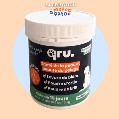 Complément alimentaire Peau & Poils pour chats et chiens - QRU