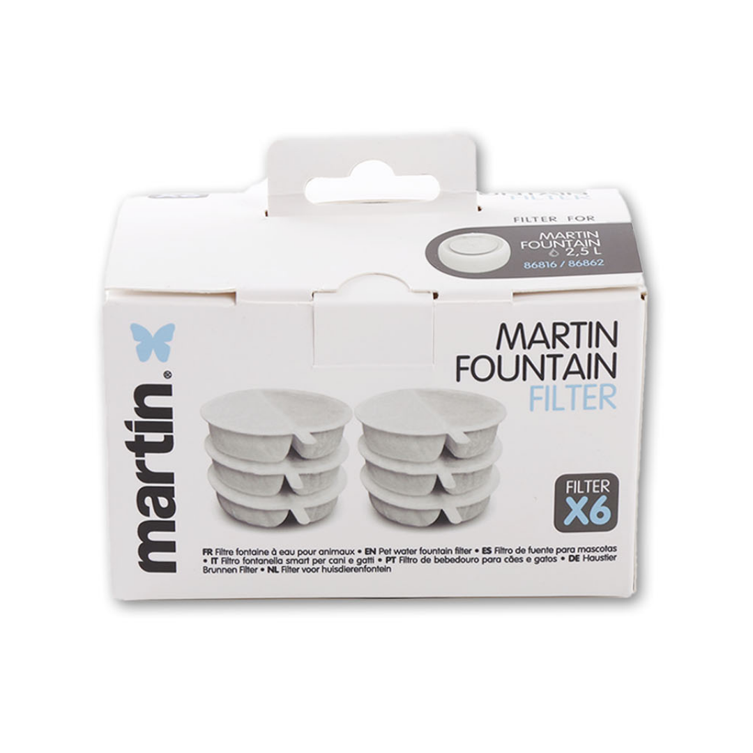 Lot de 6 filtres Martin Fountain