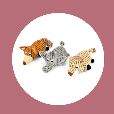 Jouet en peluche Mini Safari – Pour chiens et chiots