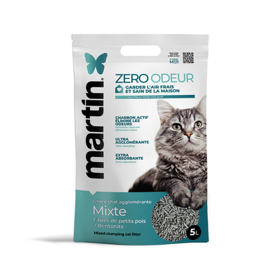 Litière Zéro Odeur 5L - Mixte végétale et minérale