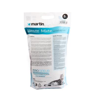 Litière Zéro Odeur 5L - Mixte végétale et minérale