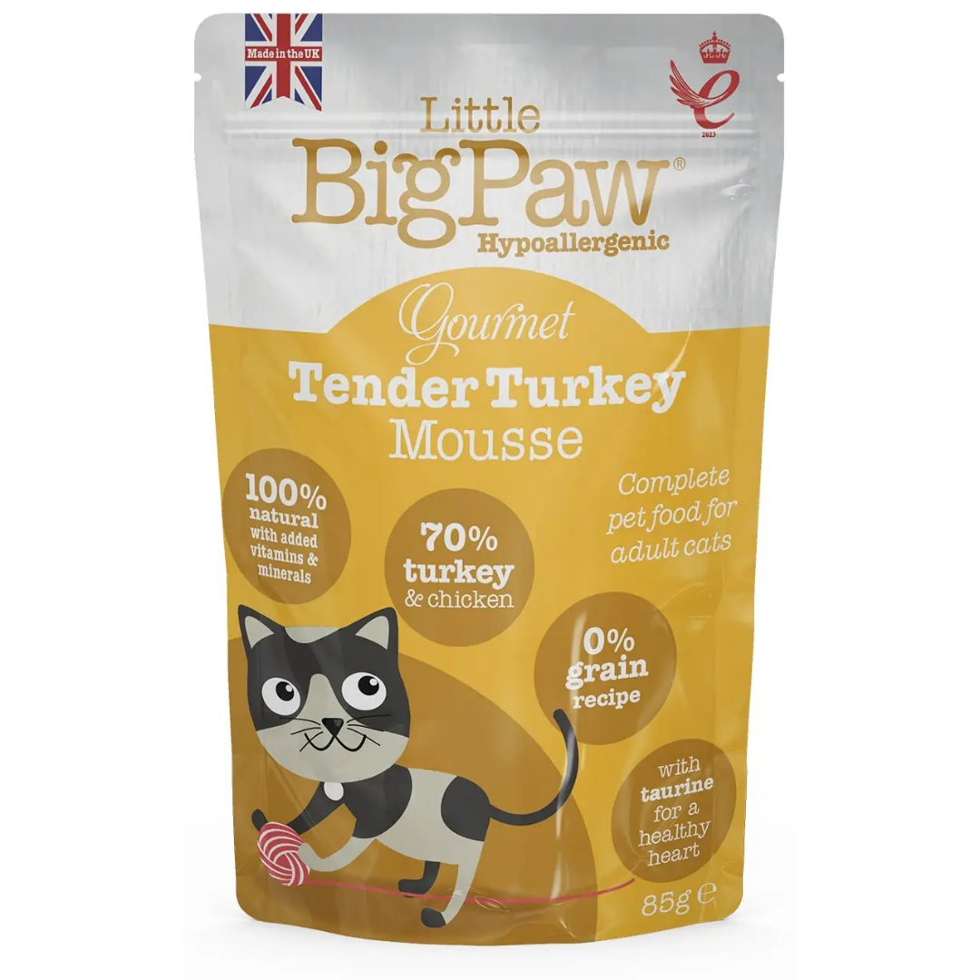 Mousse Gourmande à la Dinde pour Chat 85 g. Little BigPaw