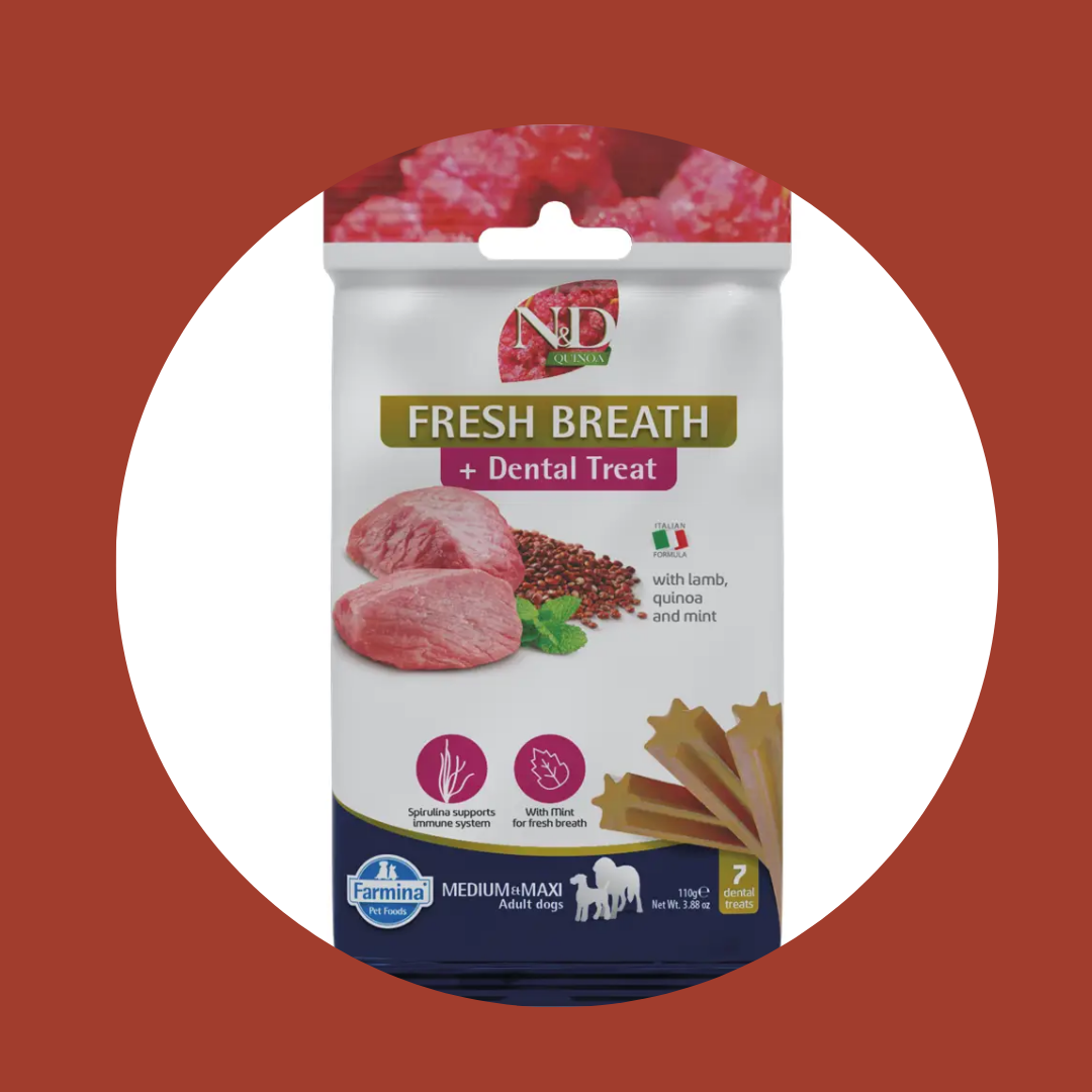 Dental haleine fraîche au Quinoa N&D – Adulte Medium/Maxi 100 g