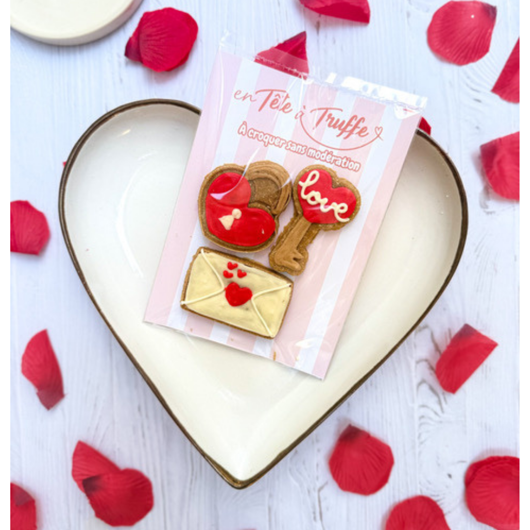 Pâtisserie artisanale pour chien – Édition Saint-Valentin | En tête à Truffe 💕